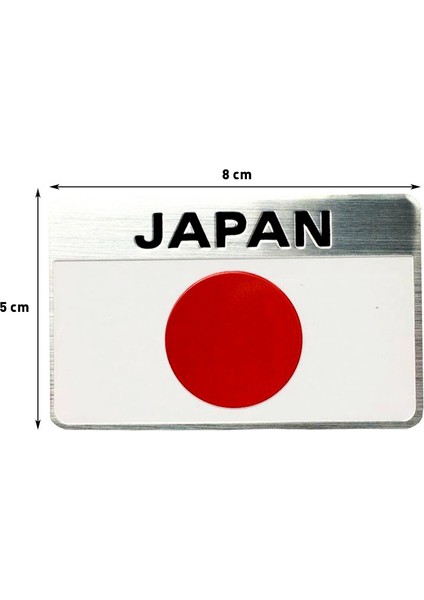 Japonya Bayrağı Tasarımlı Alüminyum Sticker Etiket fiyatları