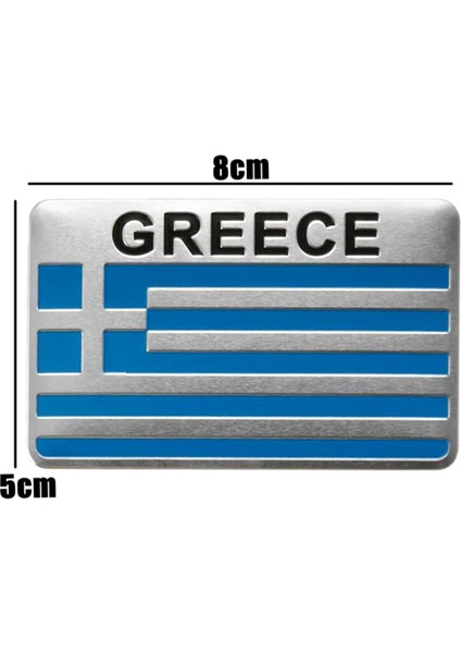 Yunanistan Bayrağı Tasarımlı Alüminyum Sticker Etiket fiyatları