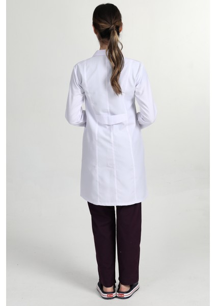 Önlük Kadın Uzun Gömlek Yaka Doktor Hemşire Öğretmen Önlüğü Beyaz MRV-1401 fırsatları