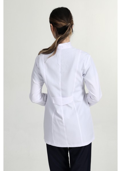 Önlük Kadın Ceket Boy Hakim Yaka Doktor Hemşire Öğretmen Önlüğü Beyaz YŞN-1401 fırsatları