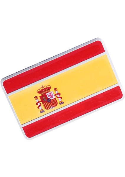 Ispanya Bayrağı Tasarımlı Alüminyum Sticker Etiket