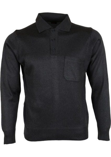 Erkek Füme Kazak Polo Yaka Yünlü Klasik Normal Kesim RAR00646