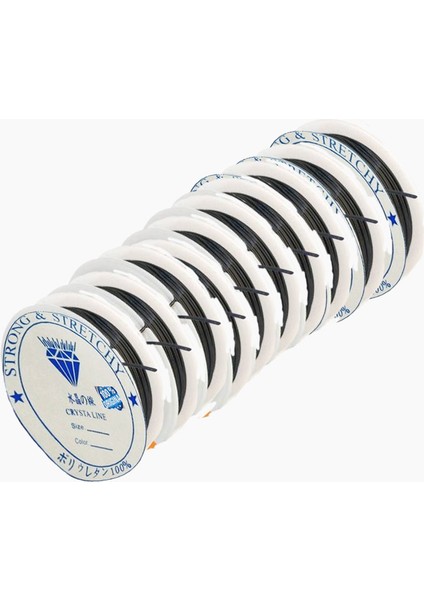 Esnek Misina Ip Lastik 8 mm - 50 Metre Siyah