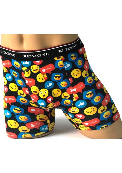 Dijital Baskılı Büyük Beden Likralı Boxer