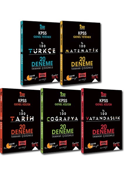 2022 KPSS Genel Yetenek Genel Kültür %100 Deneme Seti