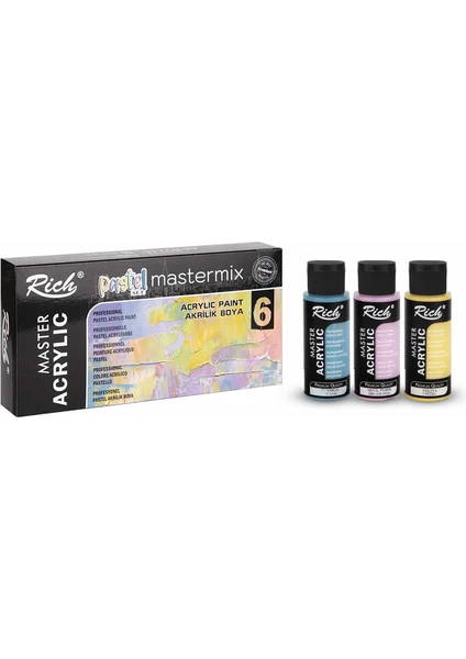 Mastermix Akrilik Boya Pastel Renkler 6X60CC