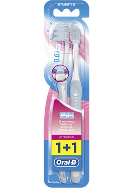 Oral B Diş Fırçası Ultra Thin Kompakt Hassas Diş Eti Bakımı Ekstra Yumuşak 1+1 Fırsat Paketi