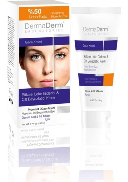 Leke Gece Kremi 100 gr + Dermaderm Leke Gündüz Kremi 100 gr modelleri