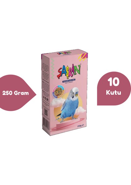 Şaşkın Muhabbet Kuşu Yemi 250 Gram-10 Kutu