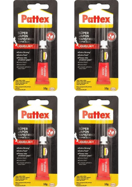 Super Glue Japon Yapıştırıcı 10 gr 4'lü Paket