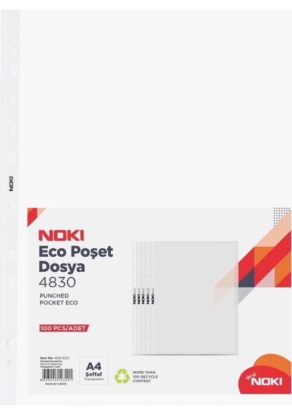 Eco A4 Poşet Dosya 100'LÜ x 10 Paket (1000 Adet )