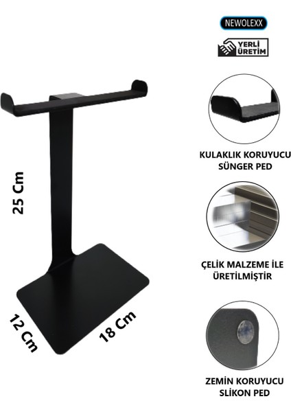 2'li Kulaklık Standı Metal Kulaklık Askısı-Headset Stand fiyatları