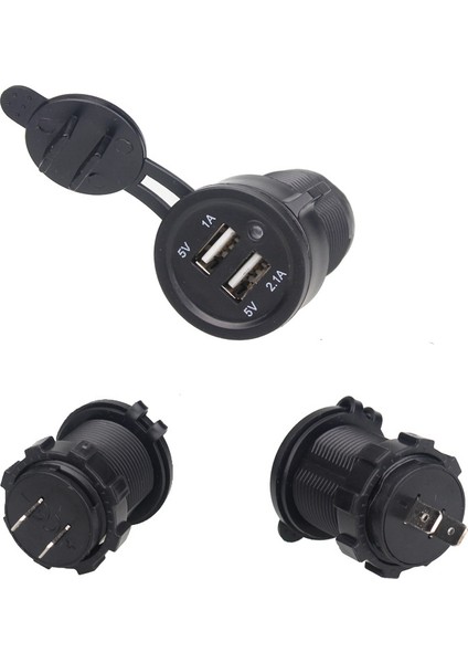 Universal çift usb'li soket 12-24V / ICCA102