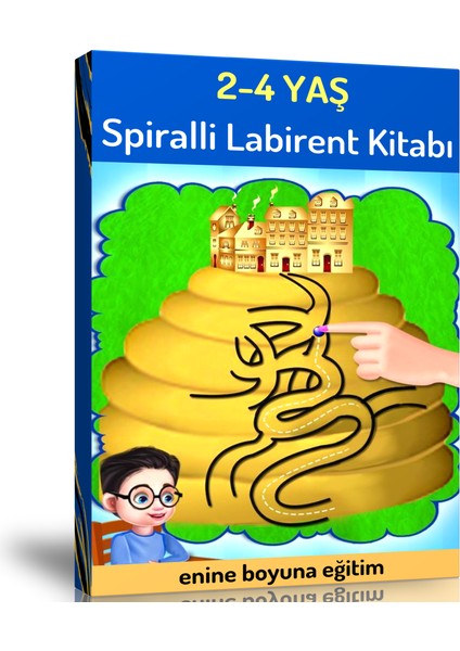 Okul Öncesi 2-4 Yaş Labirent Kitabı (Spiralli Kitap)