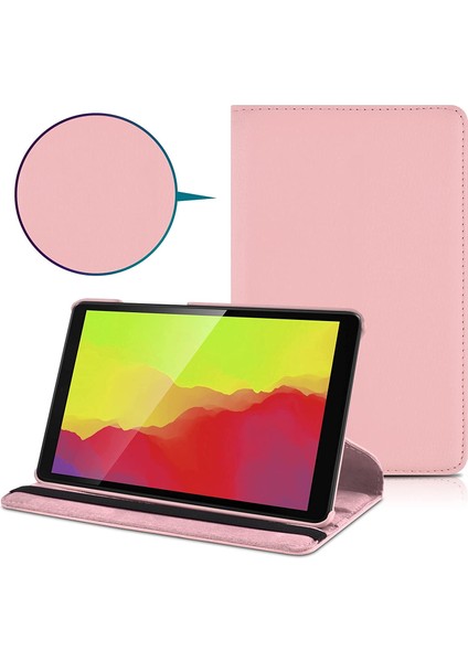 Lenovo Tab M8 Hd TB-8505F 360 Derece Dönen Standlı Deri Kılıf + Nano Cam Ekran Koruyucu