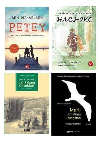 Ortaokul Okunması Gerekenler Seti / Petey - Hachiko - Pal Sokağı Çocukları - Martı Jonathan Livinsgton