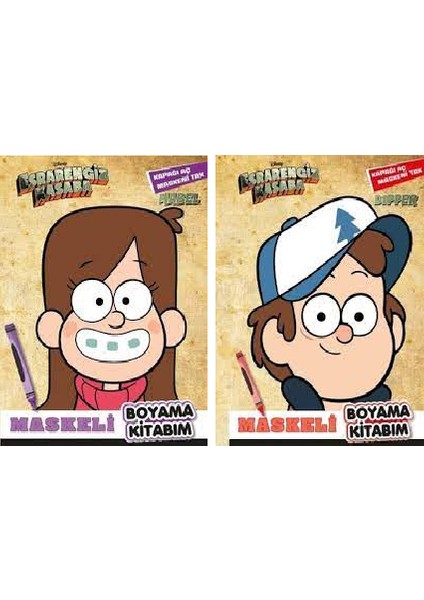 Esrarengiz Kasaba Maskeli Boyama Kitabım Seti / Dipper - Mabel