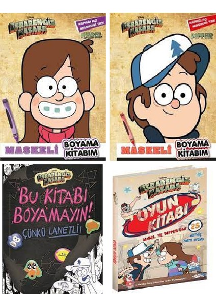 Esrarengiz Kasaba Eğlence Seti / Maskeli Boyama Kitapları - Oyun Kitabı