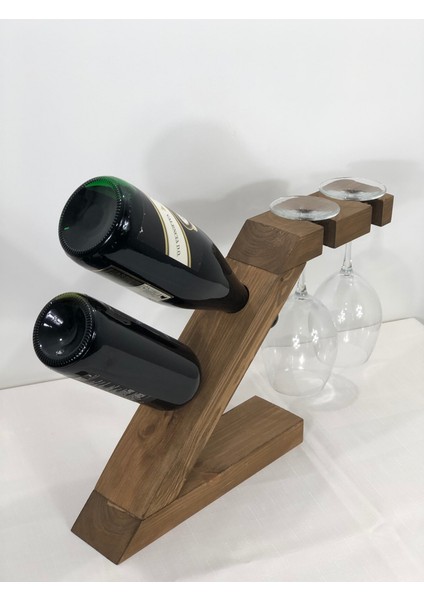 Doğal Ahşap Masa Üstü Şaraplık Standı Masif Dekoratif Şaraplık Meşe modelleri