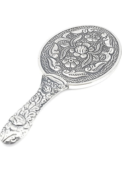 Altınsepeti Saplı Minik Gümüş El Aynası