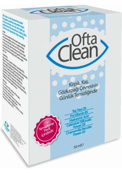 Ofta Clean Oftaclean Kirpik Kaş ve Göz Kapağı Çevresi Temizleme Yağı 50 ml