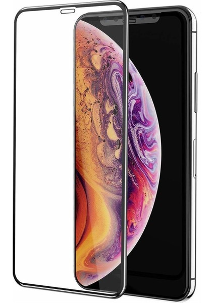 Iphone Xs Max 6d Kavisli Tam Kaplayan Temperli Kırılmaz Cam Ekran Koruyucu