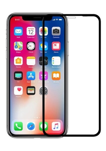 Iphone Xs 6d Kavisli Tam Kaplayan Temperli Kırılmaz Cam Ekran Koruyucu