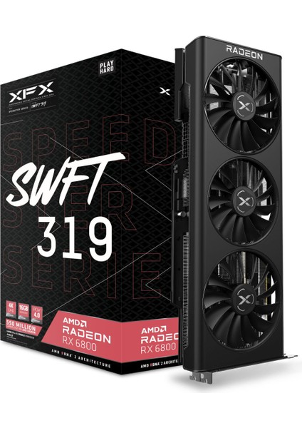 Xfx Rx 6800 Speedster Swft 319 Core 16GB Gddr6 256BIT (RX-68XLAQFD9)