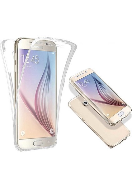 - Galaxy S7 Edge Uyumlu 360 Kılıf Full Koruma Ön ve Arka Silikon Kapak