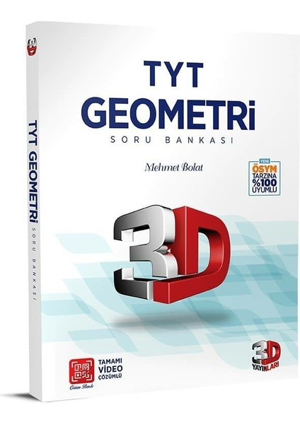 3D Yayınları TYT Geometri Soru Bankası Tamamı Video Çözümlü