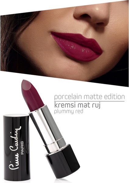 Porcelain Matte Edition Lipstick - Plummy Red - 214