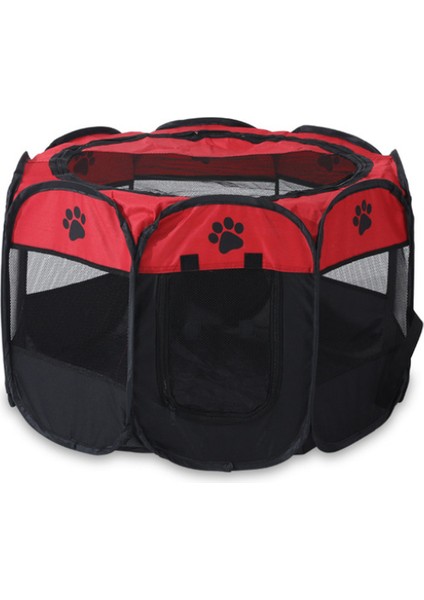 Pet Çadır Sekiz Köşe Kırmızı 3 Boy (Yurt Dışından)