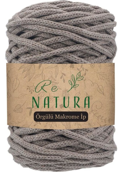 Koyu Bej 4 mm Örgülü Makrome Ip