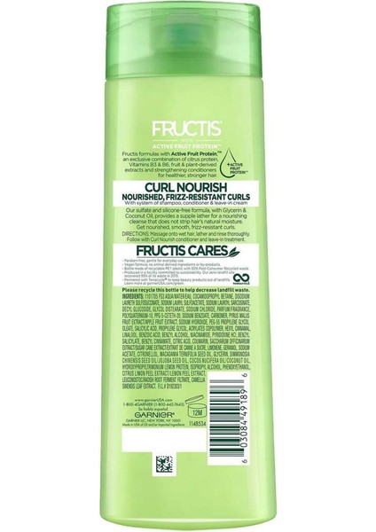 Fructis Curl Nourish Besleyici Şampuan 370ML