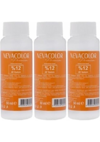 Nevacolor Oksidan 40 Volume %12 50ML x 3 Adet