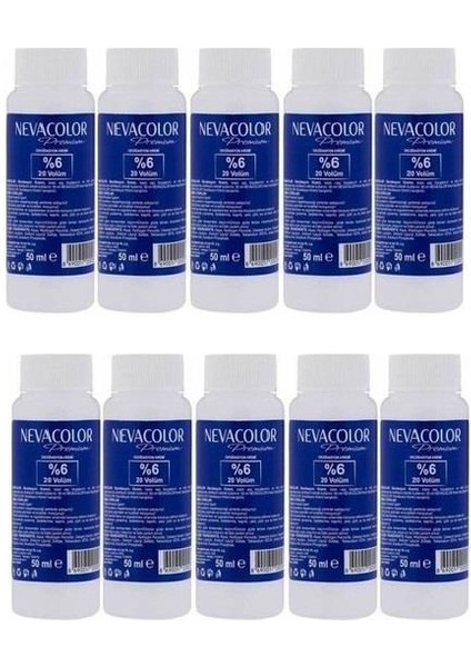 Nevacolor Oksidan 20 Volume %6 50ML x 10 Adet