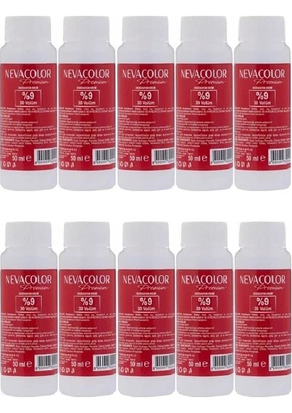 Nevacolor Oksidan 30 Volume %9 50ML x 10 Adet