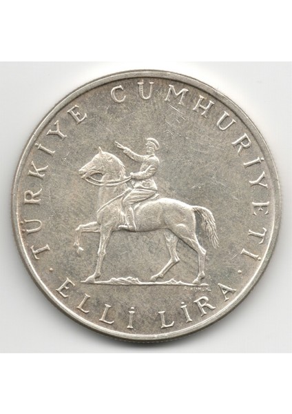 50 Lira (1972) 30 Ağustos Zaferinin 50. Yıldönümü Çil Gümüş Hatıra Para fiyatları