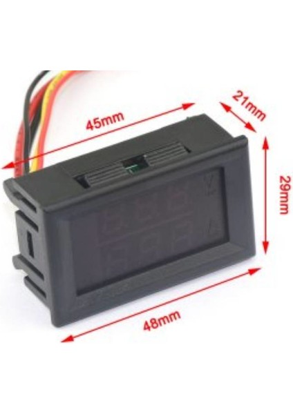 Dijital Voltmetre ve Ampermetre (30 V-10 A)