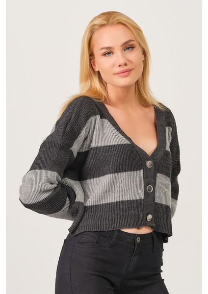 Z3008 Dewberry Kadın Hırka-Antrasit indirimleri