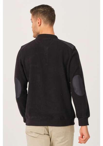 V2501 Dewberry Dio Rise Polo Yaka Erkek Sweatshirt-Siyah modelleri