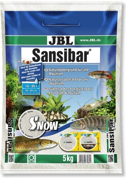Sansibar Snow Kar Beyazı 0,1-0,6mm 5 kg Akvaryum Kumu