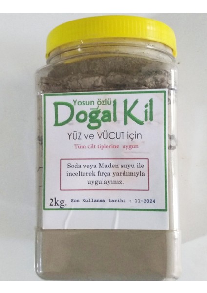 Yosun Özlü Doğal Kil (2 Kg.)