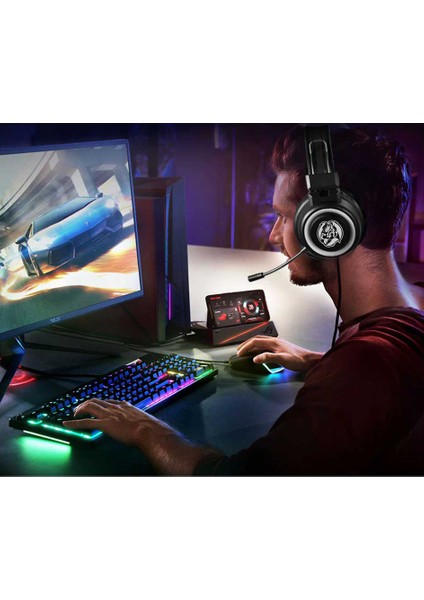C4U Dragon 3.5mm RGB Stereo Oyuncu Kulaklık+Mikrofon