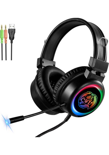 C4U Dragon 3.5mm RGB Stereo Oyuncu Kulaklık+Mikrofon