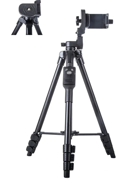 Profesyonel Tripod 146 cm Telefon ve Dslr Kamera Tutucu Bluetooth Kumandalı Çantalı Tripod