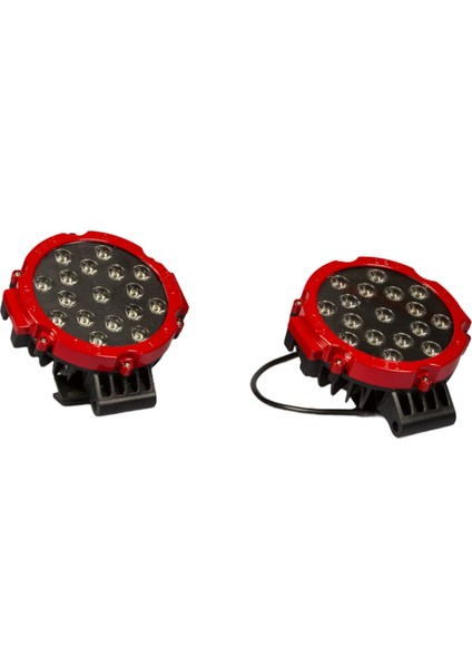 Off Road Sis Lambası 17 Power Ledli 51 W Kırmızı Çerçeve