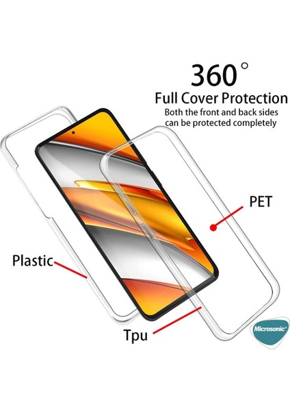 Xiaomi Redmi K40 Pro Kılıf 6 Tarafı Tam Full Koruma 360 Clear Soft Şeffaf