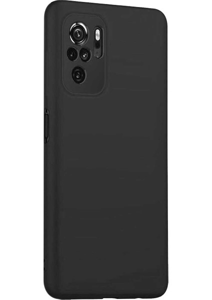 Matte Silicone Xiaomi Redmi Note 10S Kılıf Siyah