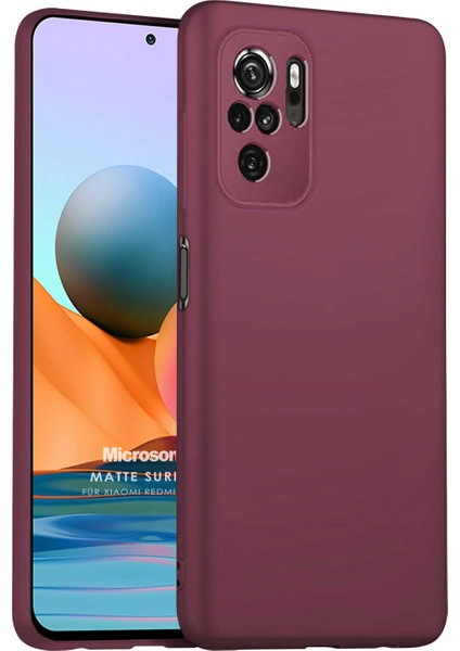 Matte Silicone Xiaomi Redmi Note 10S Kılıf Mor